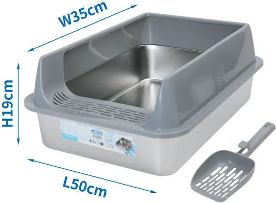 Nobleza Nobleza Cat Litter Box Grey L50 x W35 x H19cm