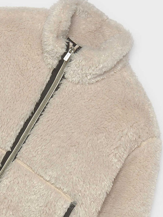 Kids Casual Short Beige Jacket