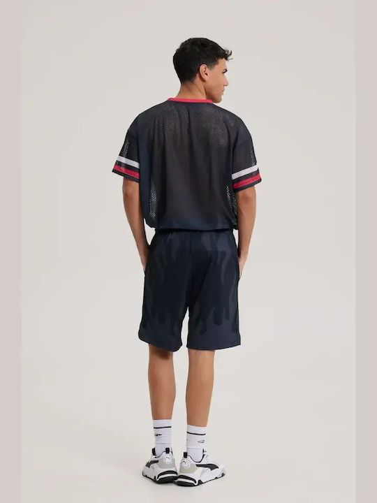 Pantaloni Scurți Bărbați Sport Negru