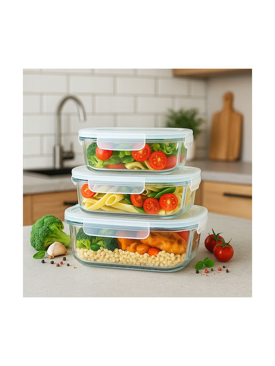 Bimberek Glas-Mittagsbox Weiß 640ml