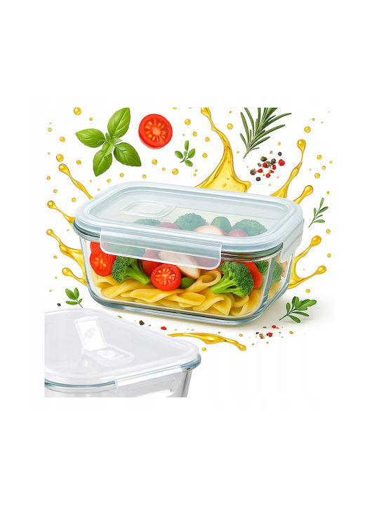 Bimberek Glass White Lunch Box 1.04lt