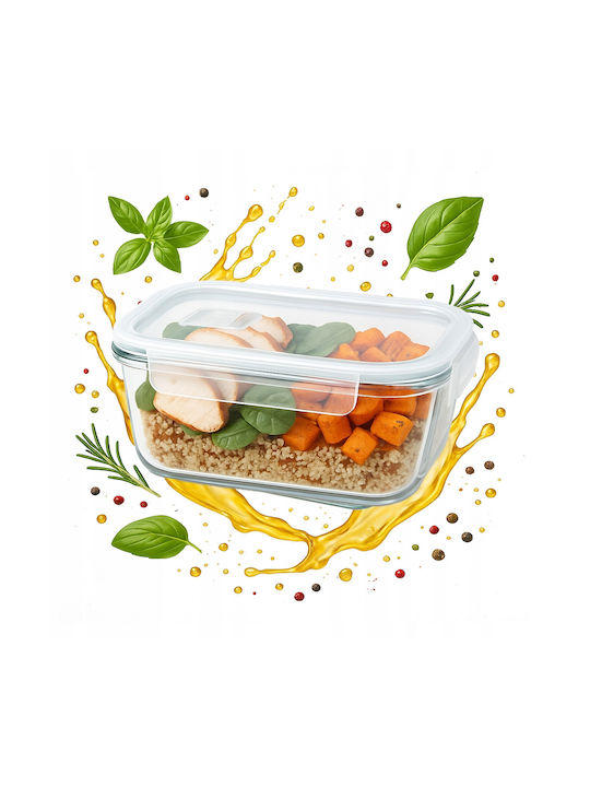 Bimberek Glass White Lunch Box 640ml