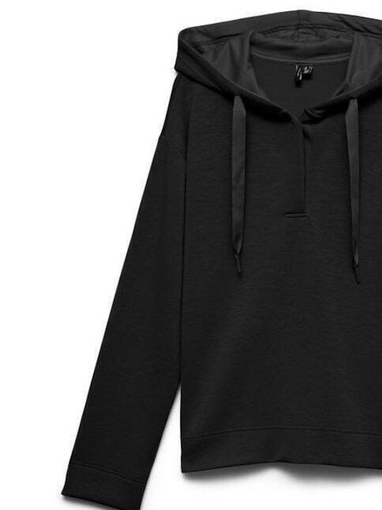 Vero Moda Φούτερ Black με Κουκούλα