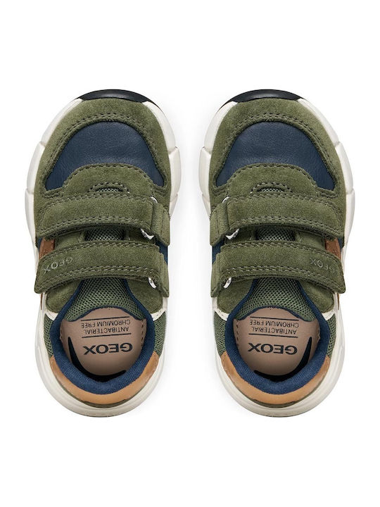 B Flexyper Kids Sneakers Anatomic with Hoop & Loop Closure Green