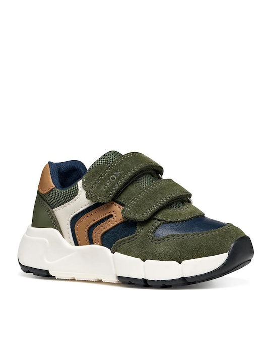 B Flexyper Kids Sneakers Anatomic with Hoop & Loop Closure Green