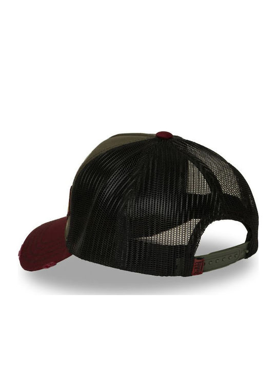 Von Dutch Șapcă Trucker Khaki Burgundy One Size Multicolor