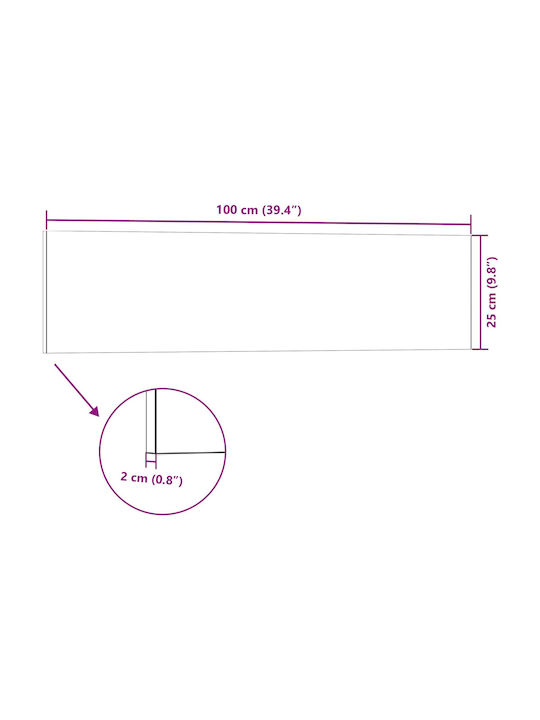 3D Wandpaneele Schaumstoff mit Kleber Graue 100x25x2cm 10Stücke