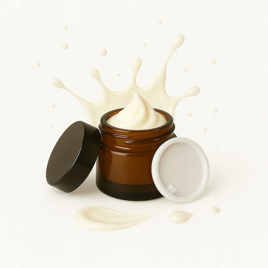 5x Glass Jar Brown Jar 5g Dark Glass Samples Cream-Ointment-Balm