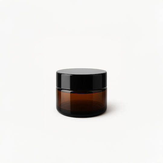 5x Glass Jar Brown Jar 5g Dark Glass Samples Cream-Ointment-Balm