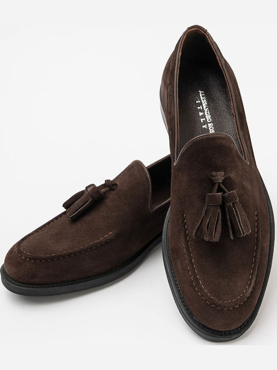 Wildleder Herren Mokassins in Brauner Farbe AR42278