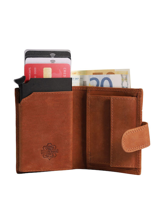 Кожен Мъжки Портфейл с RFID Тауп