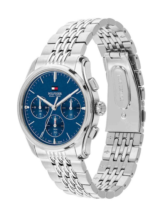 Tommy Hilfiger Empire Men's Watch Chronograph Battery with Silver Metal Bracelet