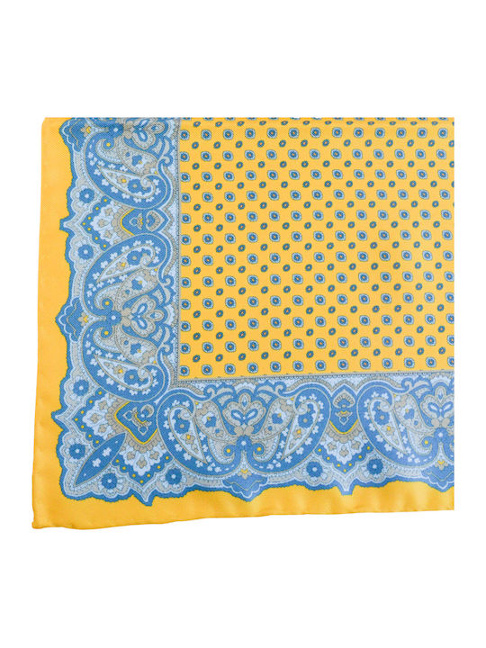 Men's Silk Yellow Handkerchief