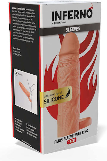 Hidden Desire Inferno Silikon Penisabdeckung Ring 15 Cm Haut