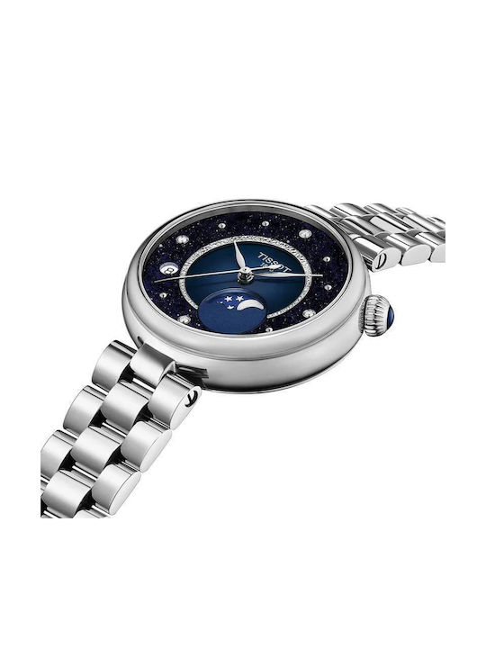 Tissot T-lady Desir Дамски часовник Кварцов с Син Метална верижка