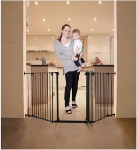 Dreambaby Πόρτα Ασφαλείας σε Μαύρο Χρώμα 74.5εκ.