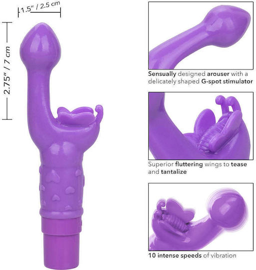 Calexotics Butterfly Kiss Mini Вибратор G-Spot 10 см Лилав
