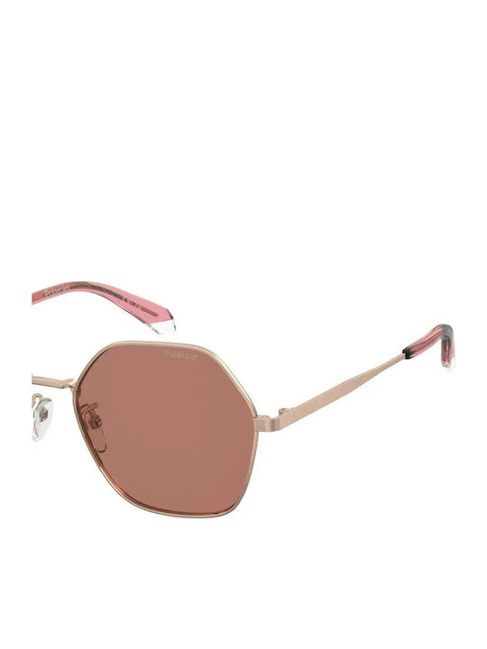 Polaroid Ochelari de Soare Pentru Femei cu Ramă Aurie și Lentilă Polarizată Aurie PLD4205/G DDB/56