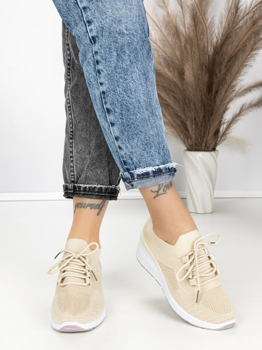 Adidași Flatforms Pentru Femei Bej