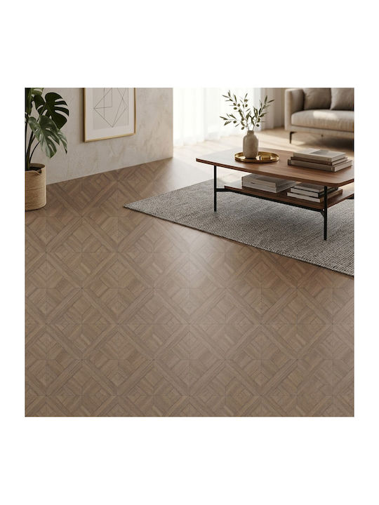 Plastic PVC Floor Sticker French Parquet Type 60x60cm Brown 706