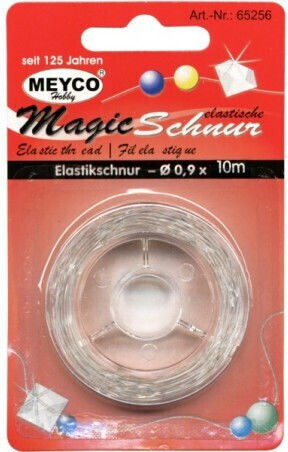 Șnur Pentru Confecționarea Bijuteriilor Plastic Elastic Alb 0,90mm X 10m