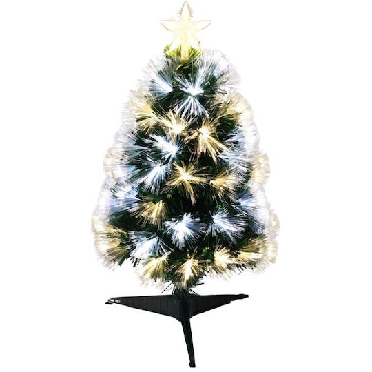 Illuminated Christmas Decorative Plastic Tree 60cm White