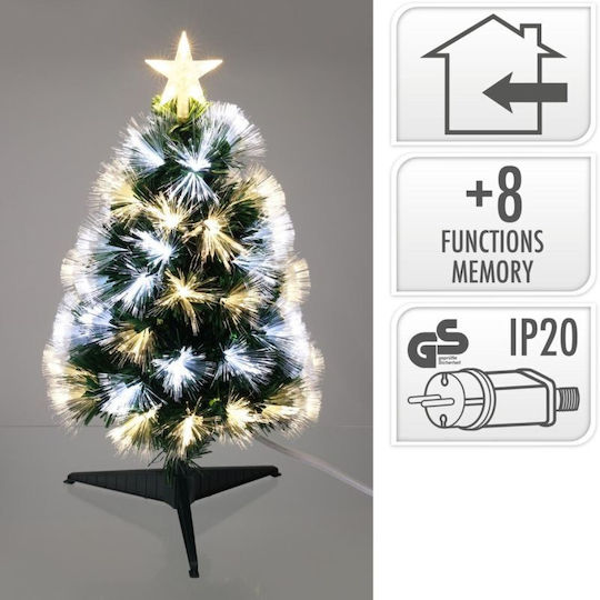 Illuminated Christmas Decorative Plastic Tree 60cm White