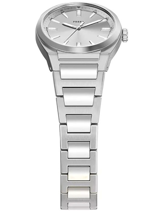Fossil Trei Ceasuri Dama 27mm Baterie Cu Brățară Din Metal Argintie