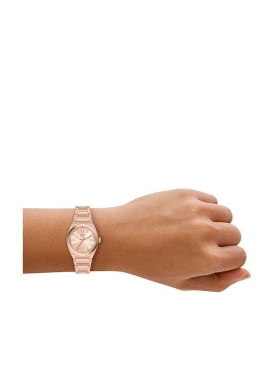Fossil Trei Ceasuri Dama 27mm Baterie Cu Brățară Din Metal Rose Gold