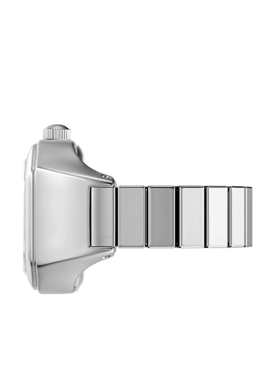 Fossil Ceas Dama 22mm Baterie Cu Brățară Din Metal Argintie