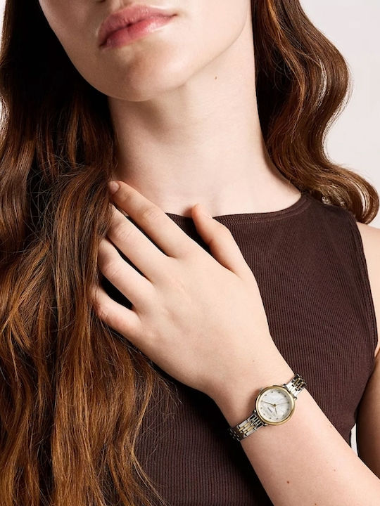Fossil Trei Ceasuri Dama 26mm Baterie Cu Brățară Din Metal Argintie