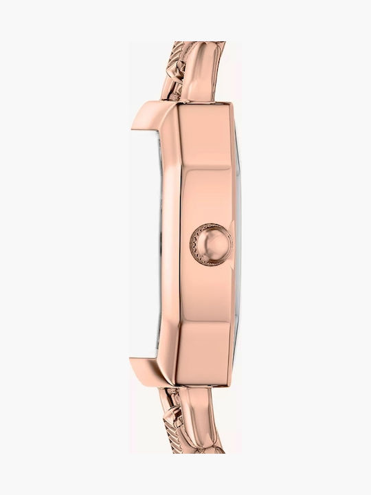 Fossil Trei Ceasuri Dama 22mm Baterie Cu Brățară Din Metal Rose Gold