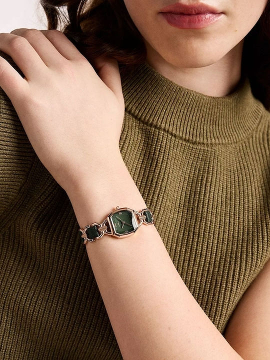 Fossil Trei Ceasuri Dama 22mm Baterie Cu Brățară Din Metal Rose Gold