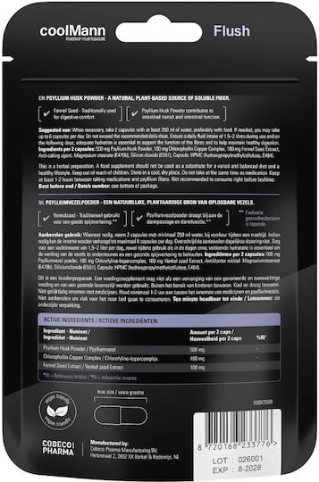 Cobeco Pharma CoolMann Flush Ειδικό Συμπλήρωμα Διατροφής 60τμχ Coolmann
