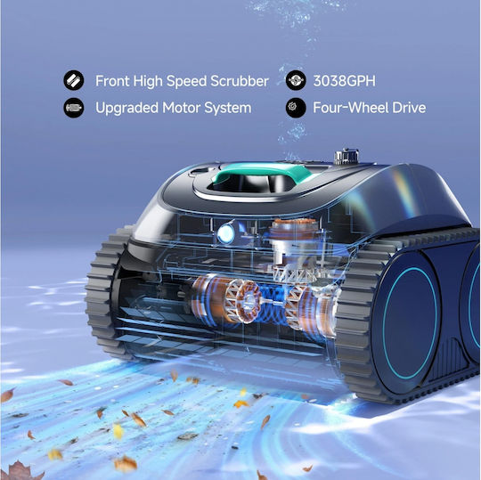 Wybot Wireless Robot Vacuum 65W Bottom / Walls / Waterline for Pools up to 3x3m