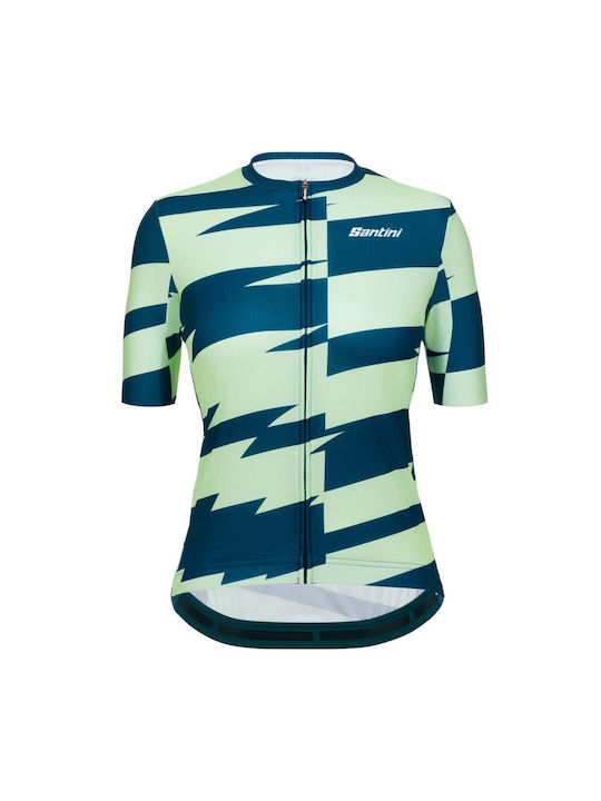 Santini Tricou De Ciclism Pentru Femei Mâneci Scurte Road Bike Verde Santini Tricou De Ciclism Pentru Femei Mâneci Scurte Road Bike Verde