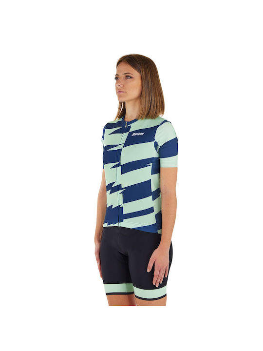 Santini Tricou De Ciclism Pentru Femei Mâneci Scurte Road Bike Verde