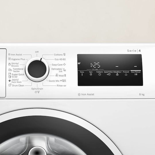 Bosch Πλυντήριο Ρούχων 8kg με Τεχνολογία Ατμού 1400 Στροφών WAN2826SBY