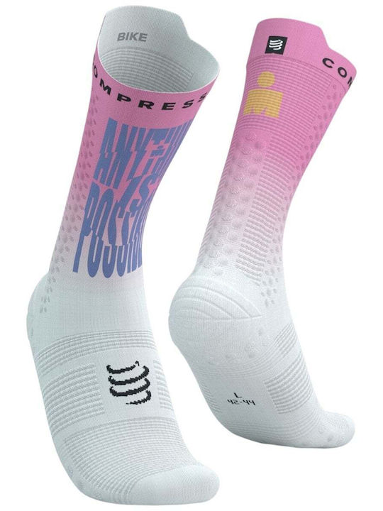 Compressport Șosete Trekking Albe 1 Pereche