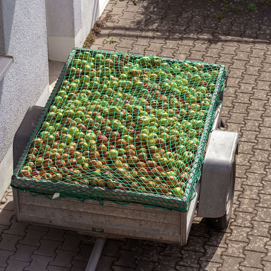 Plasă de protecție pentru remorcă Relaxdays 1.5x2.2m Verde 6 cârlige