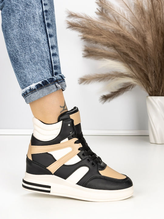 Adidași Flatforms Tip Botine Negri Pentru Femei