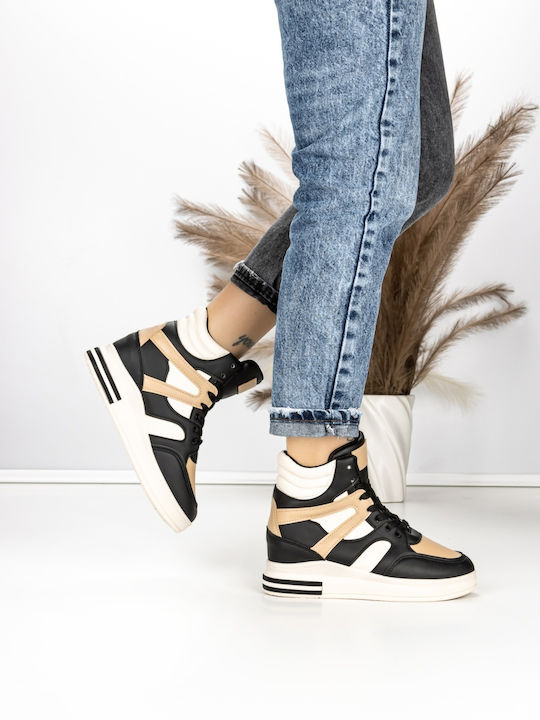 Adidași Flatforms Tip Botine Negri Pentru Femei