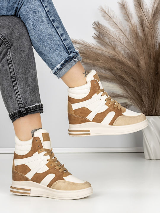 Adidași Flatforms Tip Botine Kaki Pentru Femei