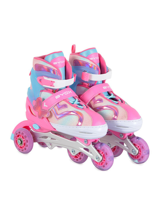 Byox Inline Αυξομειούμενα Rollers Ροζ Παιδικά
