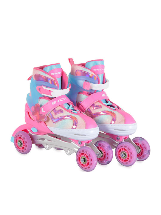 Byox Inline Αυξομειούμενα Rollers Ροζ Παιδικά