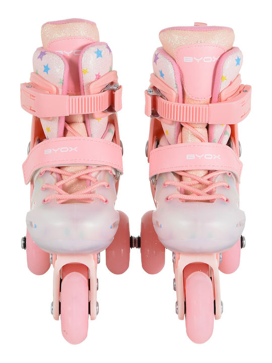 Byox Inline Αυξομειούμενα Rollers Ροζ Παιδικά