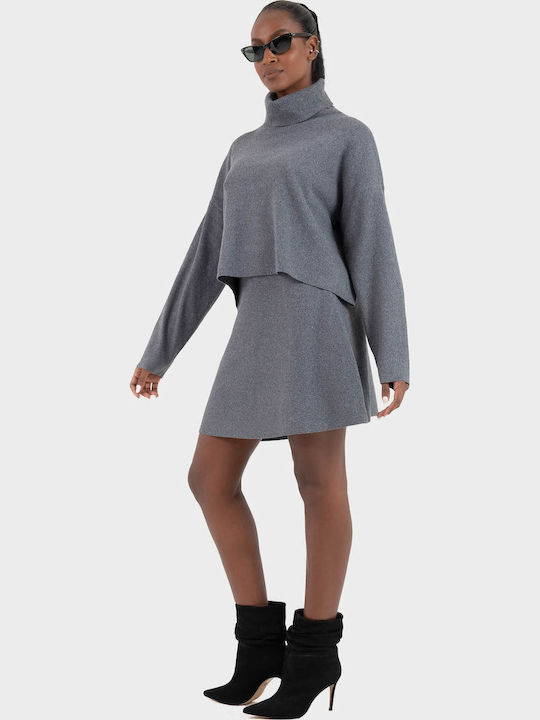 Mini Skirt Medium Grey Melange
