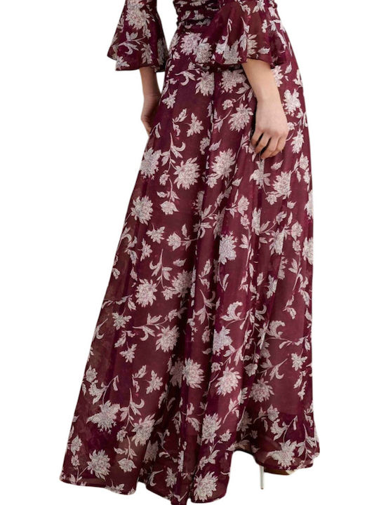 Maxi Пола Флорален Червена