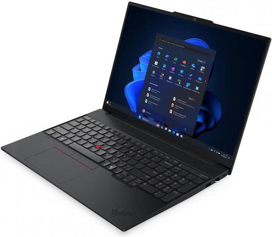 Lenovo ThinkPad E16 Gen 3 16" IPS FHD+ (Ryzen 5-220/16GB/512GB SSD/Radeon 740M/Windows 11 Pro) Черен (Английска клавиатура UK)