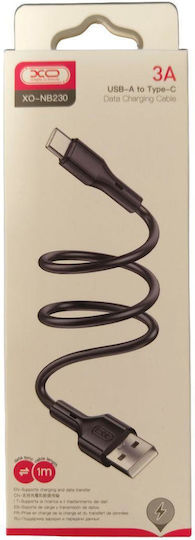 XO NB230C USB 2.0 Cable USB-C Male - USB-A Black 1m XO-NB230c-BK
